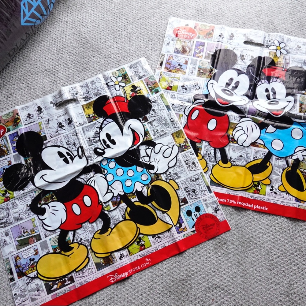 2x huge Disney Mickey Mouse big plastic bag 28x28 inch